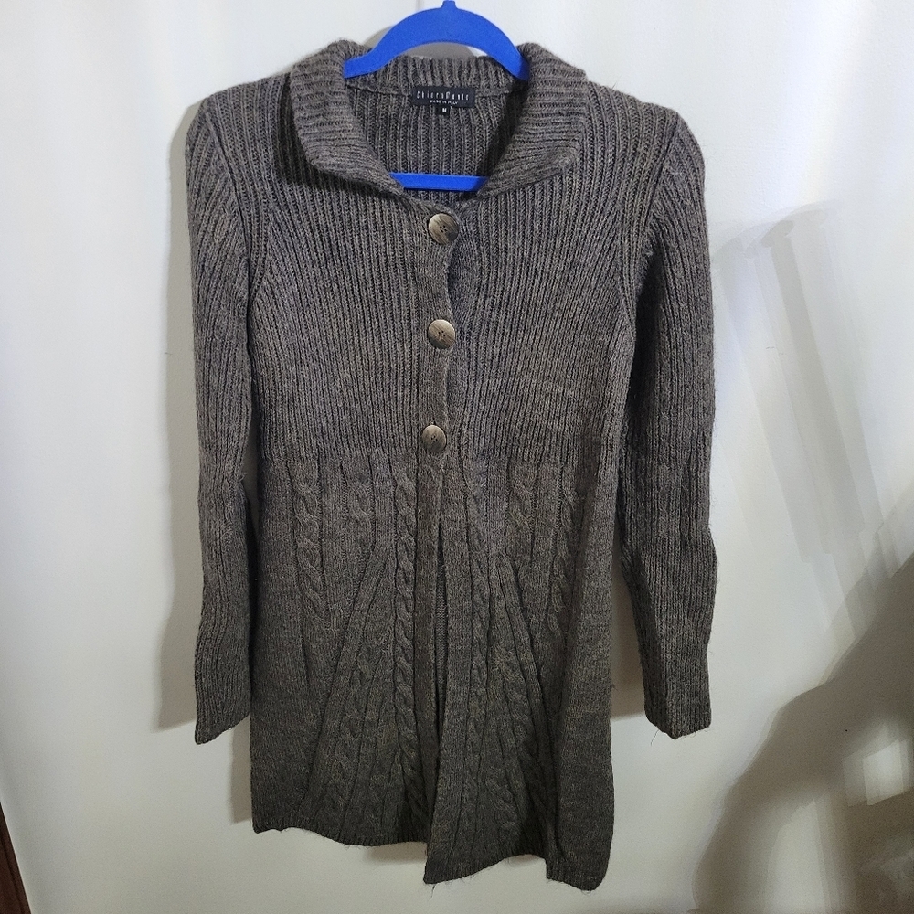 ChiaraMente Mohair Wool Sweater Chunky Cable Made in Italy Women’s Medium